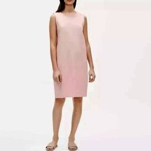 Eileen Fisher Organic Cotton Dress Sleeveless‎ Casual Pink Tank Dress Soft Large